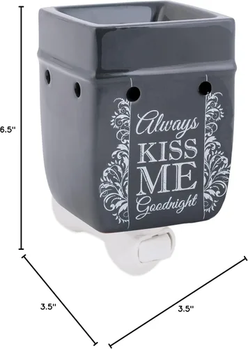 Miniatura 7 de Elanze Designs Always Kiss Me Goodnight - Calentador de aceite eléctrico de cerámica gris carbón
