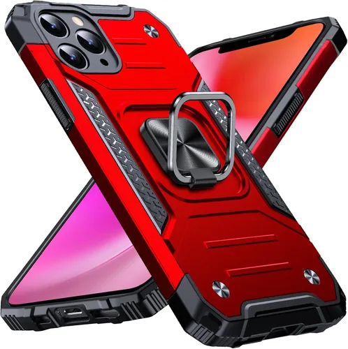 Miniatura 123 de Anqrp Funda resistente para iPhone 6/7/8/SE/SE2 con soporte de anillo mejorado y agarre, grado militar, a prueba de golpes, resistente y robusta