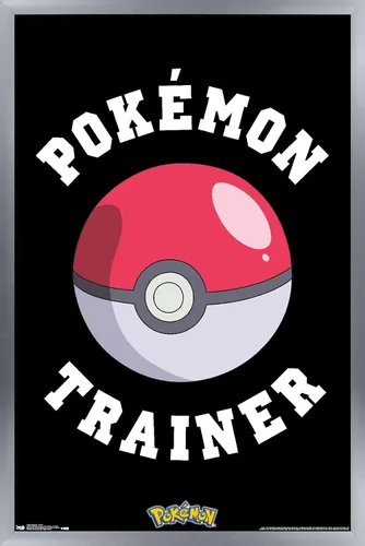 Miniatura 11 de Trends International Pokémon - Póster de pared de entrenador, 14.725 x 22.375 pulgadas, versión enmarcada de madera de granero