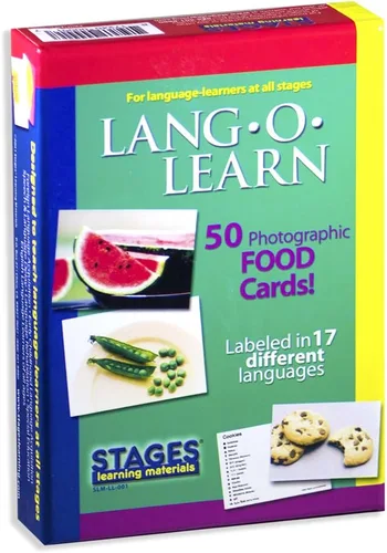 Stages Learning Materials Lang-O-Learn ESL Food Vocabulary Photo Cards Tarjetas para inglés, español, francés, alemán, italiano, chino, coreano y más