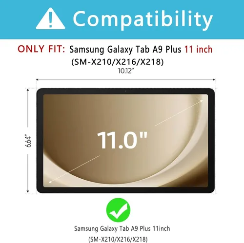 Miniatura 2 de Funda con teclado para Samsung Galaxy Tab A11 Plus / A9 Plus de 11 pulgadas, con retroiluminación Bluetooth A9+ con soporte para bolígrafo S