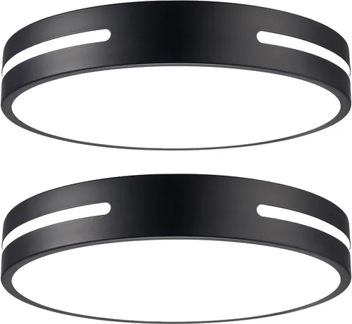 Miniatura 20 de Paquete de 3 lámparas de techo de montaje empotrado doradas LED, lámpara de techo de 24W para dormitorio, montaje en techo regulable, lámpara