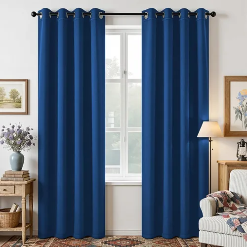 Miniatura 65 de Joydeco - Juego de 2 paneles de cortinas opacas de 63 pulgadas, 2 cortinas largas con aislamiento térmico burg, cortinas de oscurecimiento