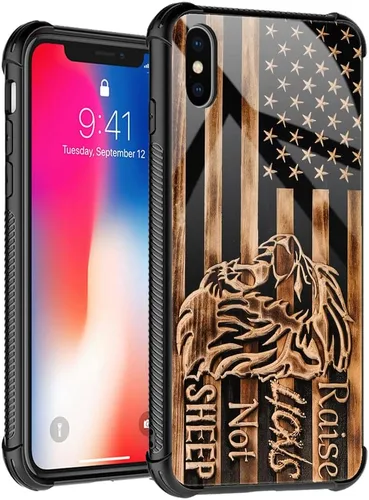 Miniatura 12 de Funda compatible con iPhone XS, funda para niñas y mujeres, cielo azul, flor, luna y mariposa