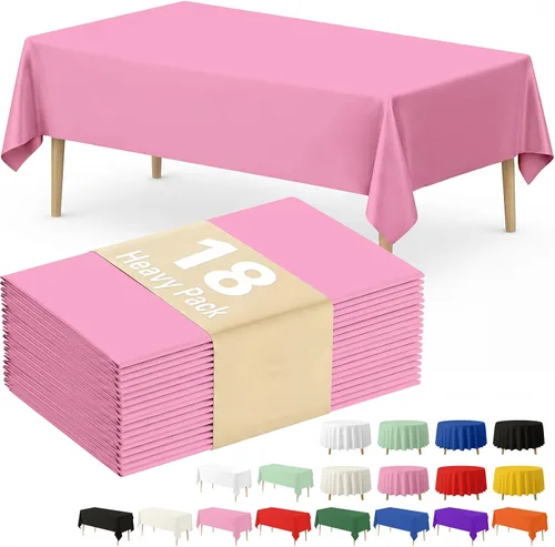 Miniatura 38 de Fixwal Mantel de plástico negro desechable de 54 x 108 pulgadas, mantel rectangular impermeable, paquete de 5 para graduación, decoración de fiesta