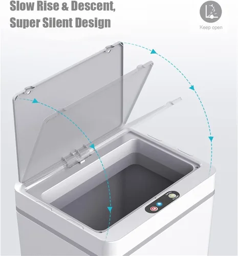 Miniatura 4 de TOMYEUS Cubo de basura automático con sensor de movimiento, cubo de basura eléctrico inteligente, cubo de basura para el hogar, cubo de basura
