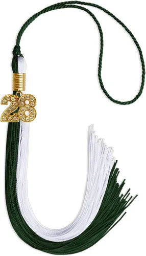 Miniatura 61 de Endea Graduation Borla de doble color con dije dorado (negro/oro brillante, 2022)