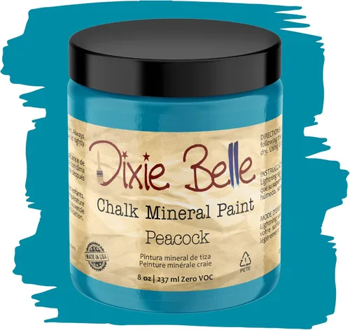 Miniatura 151 de Dixie Belle Paint Company - Pintura con acabado de tiza para muebles, color negro (Caviar), 1 galón, 128 fl oz, pintura mineral color rosa intenso