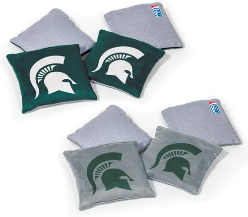 Miniatura 21 de Wild Sports - Puf de doble cara NCAA College de 8 unidades, bolsas de lanzamiento prémium para juego de cornhole, ideal para portones traseros