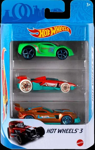 Miniatura 2 de Hot Wheels Paquete de 3 autos, paquete múltiple de 3 vehículos Hot Wheels para niños de 3 años en adelante, colección de autos deportivos de juguete