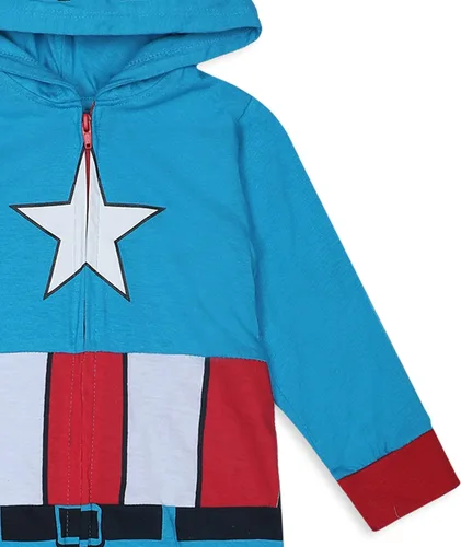 Miniatura 3 de Marvel Hulk, Capitán América, Iron Man o Spider-Man - Mono con cremallera y capucha para niños bebés y pequeños