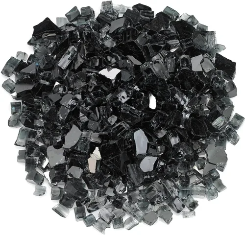 Miniatura 25 de American Fireglass vidrio refractario para fuego, con vidrio para hogar y vidrio para fuego de hoyo, 10 libras, Bronce