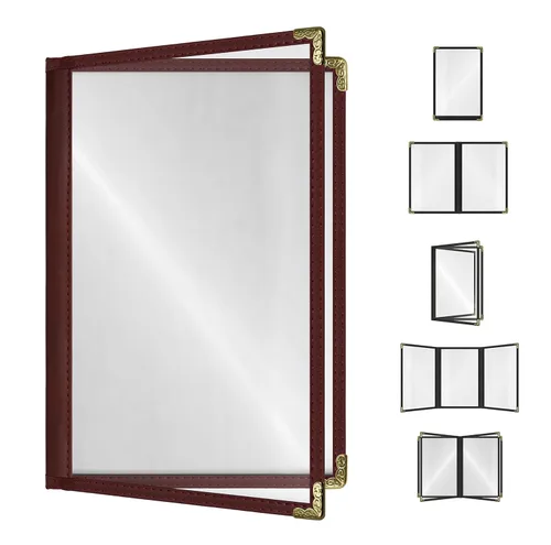 Miniatura 51 de Goodsmart - Fundas para menú de restaurante, paquete de 25 unidades, color negro, 2 vistas, soportes para menú de carga superior, cubiertas