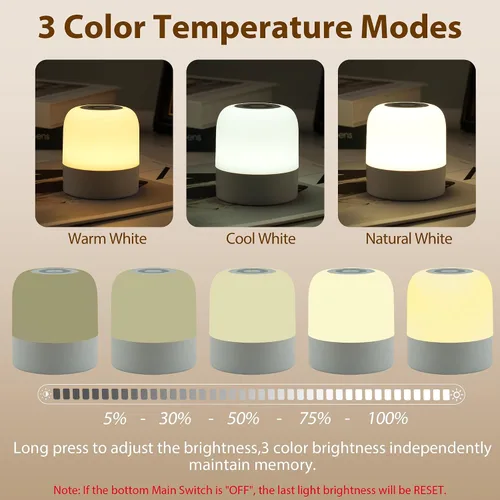 Miniatura 2 de Luz nocturna portátil para bebé, luz de huevo de 3 colores para guardería, luz nocturna recargable para niños, pequeña lámpara inalámbrica de mesa
