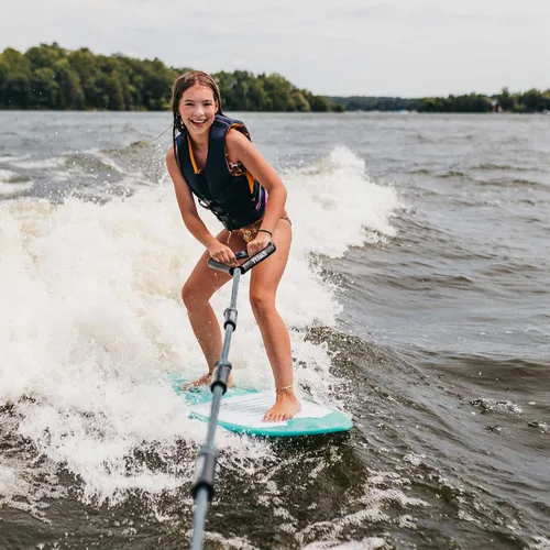 Miniatura 2 de Cuerda de Wakesurf Pro - 24' 3 Sección 3/4" Línea Gris
