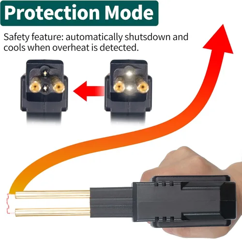 Miniatura 5 de YIHUA Kit de soldadura de plástico portátil de 960 V, grapadora caliente con luz LED, 200 grapas calientes, cortador de asistencia para reparación