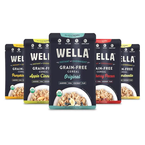Miniatura 13 de Wella Alternativa de Avena de Cereales, Cereal Caliente para Desayuno Sin Gluten, Paleo Orgánico Sin Granos Vegano Alto en Proteínas Superalimento