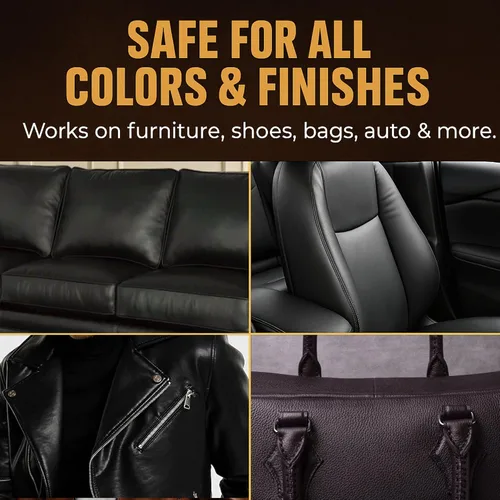 Miniatura 5 de Leather Hero Kit restaurador de color – Tinte para cuero y removedor de arañazos para sofás, zapatos, asientos de coche – Reparación de bricolaje