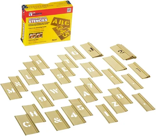 Miniatura 3 de CH Hanson 10066 Juego de letras y números de latón de 1/2" 45 piezas