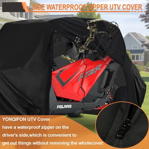 Miniatura 2 de Funda UTV de 4 plazas resistente con cremallera 420D impermeable para Kawasaki Teryx 4 Krx 4 Mule, Polaris RZR 1000 Ranger Crew 570 General 4