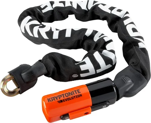 Miniatura 5 de Kryptonite Evolution 1090 Candado de Cadena para Bicicleta, Cadena de Acero de 10mm de 0.91 Metros de Largo, Antirrobo de Alta Resistencia, Candado