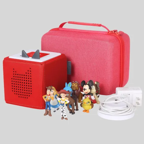 Miniatura 4 de Aenllosi Toniebox 1/Toniebox 2 Juego de iniciación de reproductor de audio, organizador de reproductor de audio Toniebox, solo funda (rojo)