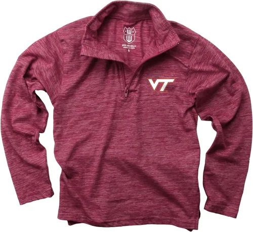 Miniatura 22 de Wes and Willy Camiseta de manga larga con cremallera de 1/4 para niños, para fanáticos de los deportes universitarios, de hilo nublado