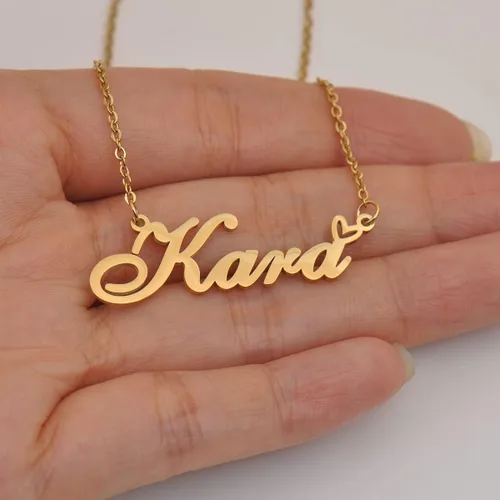 Miniatura 7 de HUAN XUN Collares personalizados con dije de inicial para mujeres y niñas en oro y plata, Acero inoxidable, Acero inoxidable