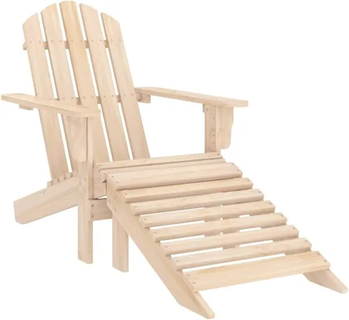 Miniatura 5 de Fauteuil Adirondack de Jardin en Bois Massif de Sapin avec Ottoman, Confort Ergonomique, Diseño Eléctrico, Facile à Assembler, Pour Terrasse, Balcon