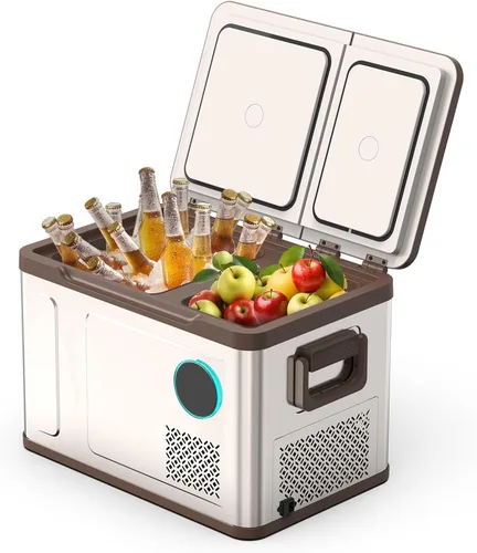 Miniatura 11 de Yellow Jacket Refrigerador de 12 voltios para automóvil, enfriador eléctrico portátil de 16 cuartos, refrigerador para auto para acampada al aire