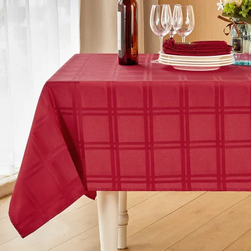 Miniatura 16 de Mebakuk Mantel Rectangular de Lino Estilo Granja, Impermeable, Anti-encogimiento, Suave y Resistente a las Arrugas, Cubierta de Mesa Decorativa
