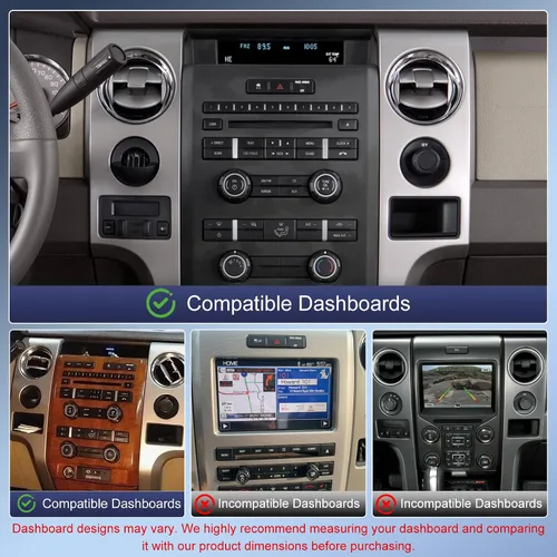 Miniatura 2 de Android 13 Estéreo de coche para Ford F150 2009 2010 2011 2012 2013 2014, 9.7 pulgadas pantalla táctil radio coche con Carplay/Android Auto SWC