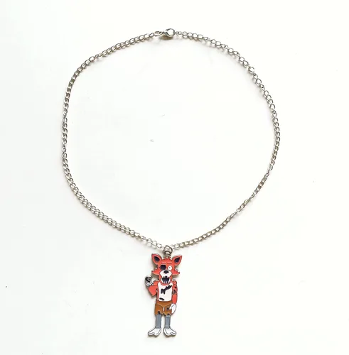 Miniatura 6 de Caja de regalo de joyería para fanáticos de Fnaf, collar con colgante llavero 2 en 1, regalo para niños de 5 noches Freddy, Fazbear Bonnie Free