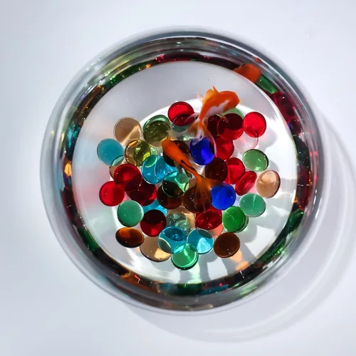 Miniatura 5 de CYS EXCEL Cuentas de vidrio de colores surtidos de 5 libras para jarrones, cuentas de piedras preciosas de mármol planas, rellenos de jarrones