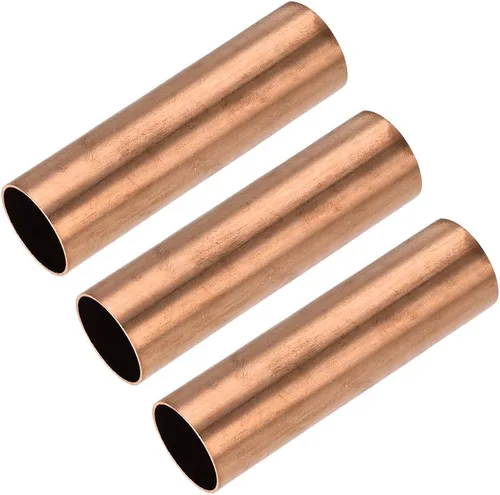 Miniatura 24 de uxcell Tubo redondo de cobre, 0.591 in OD 0.039 in espesor de pared 3.937 in longitud tubo recto tubo 3 piezas