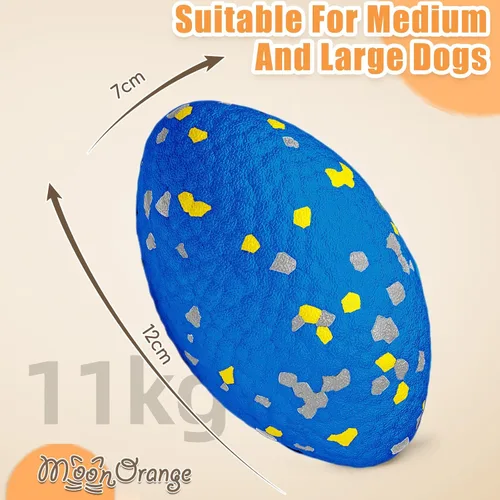 Miniatura 3 de Moonorange 2 Piezas Pelotas de Hueso Mejoradas para Perros + Juguetes de Rugby para Perros para Masticadores Agresivos, Pelotas de Tenis azul