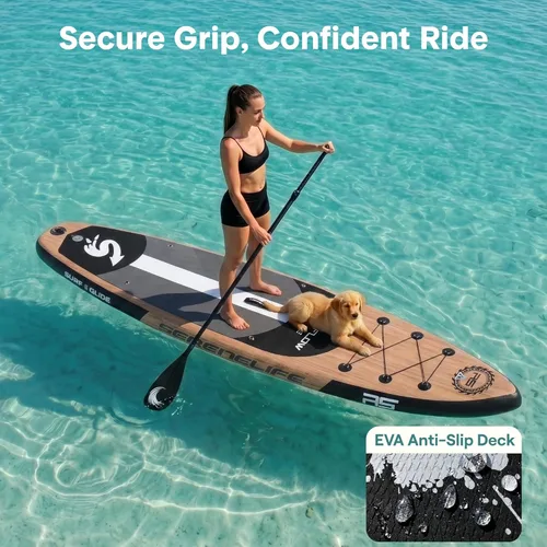 Miniatura 4 de SereneLife Tabla de Paddle Inflable de Pie - Diseño Amplio y Estable, Cubierta Antideslizante para Adultos y Jóvenes con Accesorios Premium