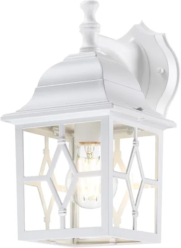 Miniatura 12 de LIT-PaTH Farol de pared para exteriores del atardecer al amanecer, lámpara de pared exterior grande negro mate, base E26, iluminación de porche