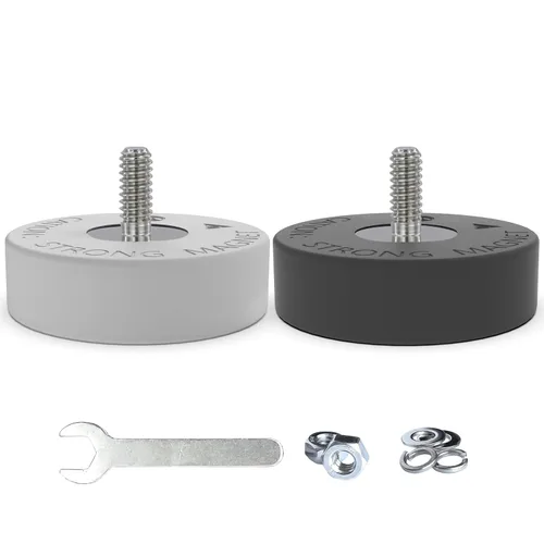 Miniatura 7 de Magnetpro 2 Piezas Imanes de Montaje Fuertes con Revestimiento de Goma Antiarañazos, Más de 120 LB de Potencia Adhesiva, Base de Ensamblaje