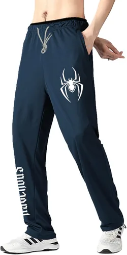 Miniatura 13 de Pantalones deportivos para hombre con bolsillos con cremallera, pantalones deportivos ligeros, pantalones de entrenamiento holgados atléticos