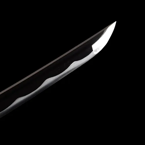 Miniatura 6 de Espada JIHPEN, Katana negra, espada samurái de espiga completa, afilada, hoja de acero de resorte con vaina negra - 41 pulgadas, variedad de estilos