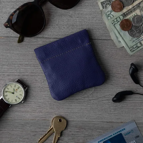 Miniatura 47 de Monedero clásico a presión, de cuero, para hombre de Nabobb, negro