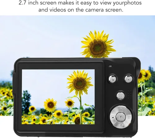 Miniatura 5 de Cámara digital, video 4K de 56 MP con zoom de 20x, pantalla LCD de 2.7 pulgadas, cable USB, compacto, almacenamiento de 128 GB, color negro