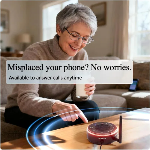 Miniatura 3 de PebblePulse Amplificador de timbre para teléfono celular, tono de llamada fuerte de 120 dB con alerta de flash LED, conexión automática Bluetooth