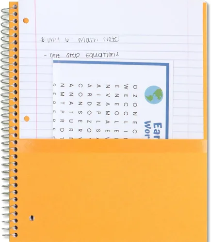 Miniatura 4 de Five Star Cuaderno de espiral, 5 materias, papel a rayas anchas, combate el sangrado de tinta, cubierta resistente al agua, 8 x 10-1/2 pulgadas, 200