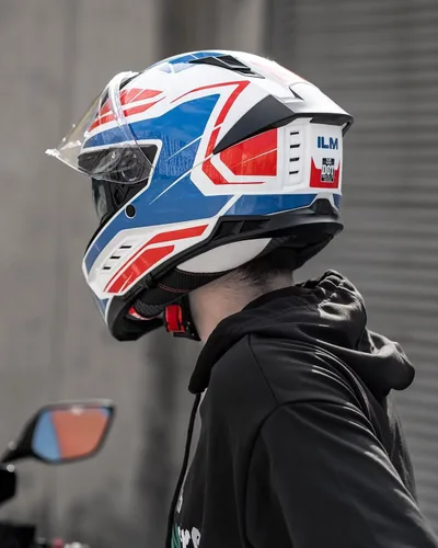 Miniatura 6 de ILM Cascos de cara completa para motocicleta DOT ECE para hombres y mujeres con doble visera pinlock inserto Street Racing casco Cascos para Motos