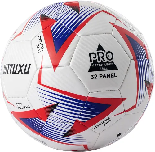 Miniatura 2 de Balón de fútbol tamaño 5 con bomba y aguja, fútbol profesional oficial para entrenamiento y juegos, desinflado para facilitar el inflado, regalo