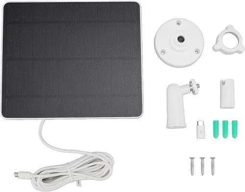 Miniatura 7 de Panel solar de 12 W para cámara de seguridad al aire libre, panel solar USB IP65 con soporte ajustable para linterna de ventilador de timbre