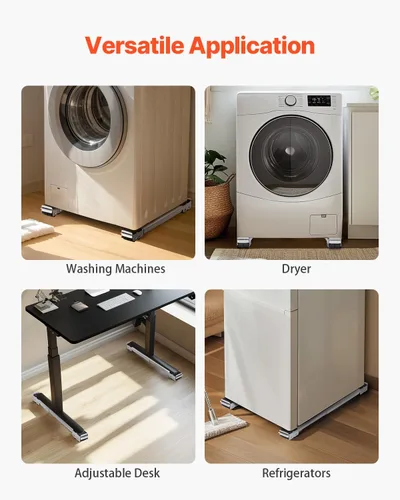 Miniatura 6 de VEVOR Rodillos para Muebles y Electrodomésticos de Servicio Pesado, 660 lbs de Carga Total, Rodillos Extensibles para Electrodomésticos Base Móvil