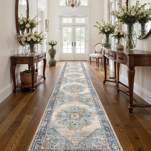 Miniatura 73 de Alfombra de pasillo lavable de 2 x 3 pies - Alfombra antideslizante resistente a las manchas, alfombras y tapetes de cocina duraderos